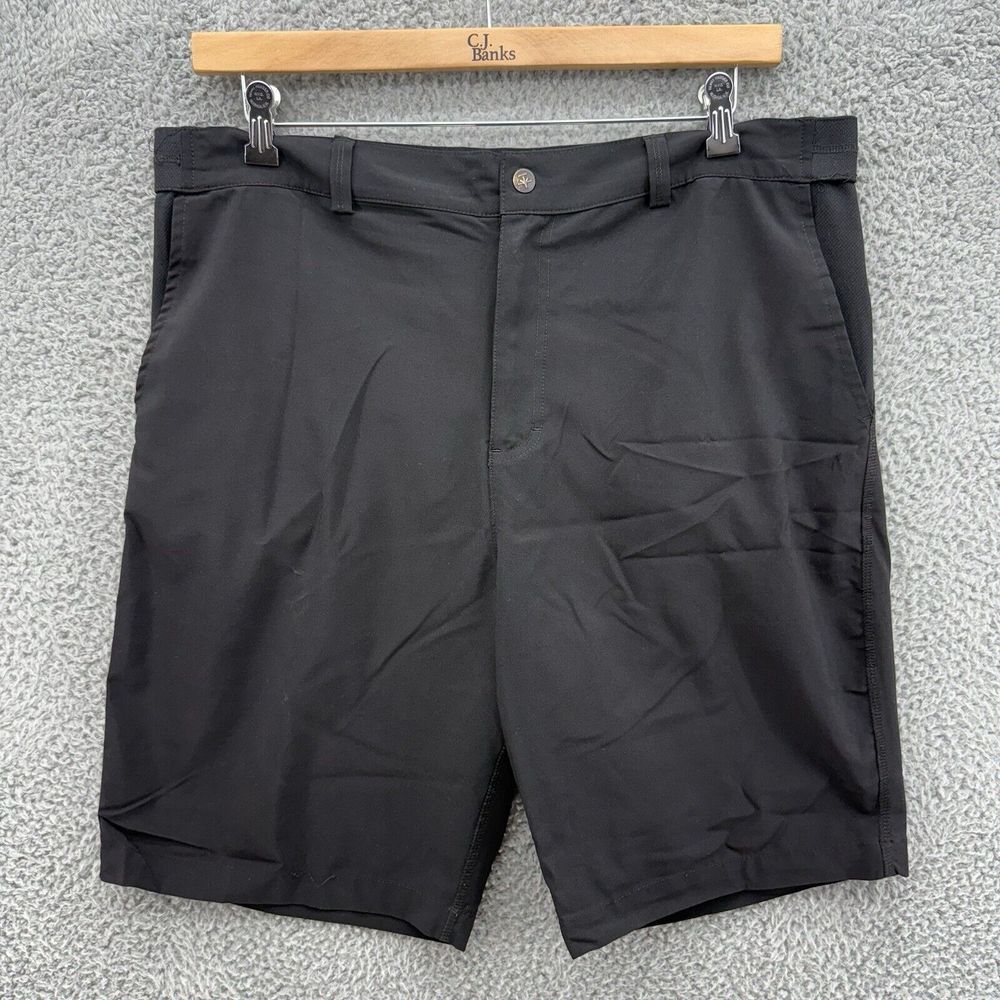 SOYBU Men's Active‎ Stretch High Rise Shorts Black Size XL 9" Inseam Pockets